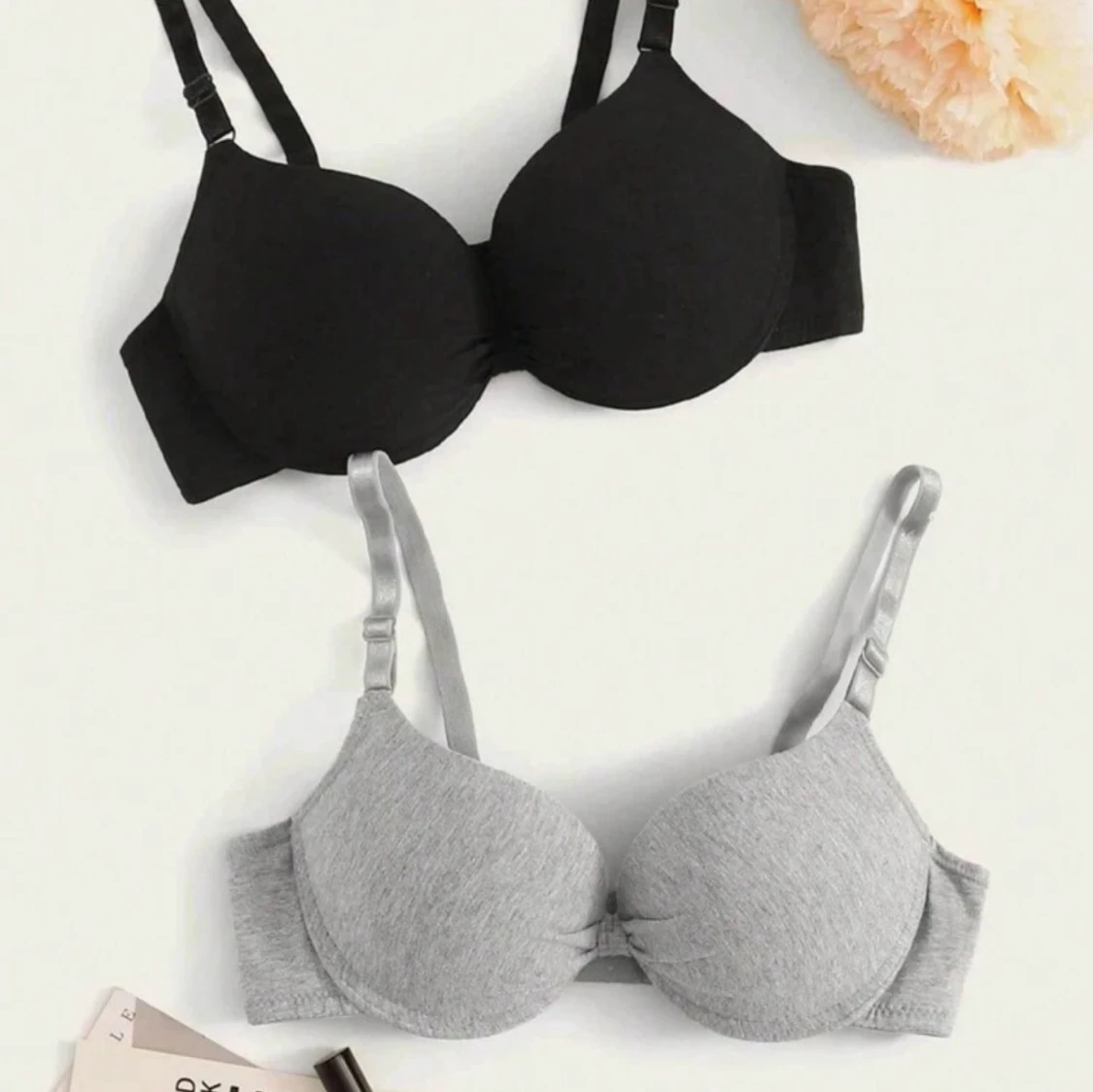 2-pack bh toppar svart & grå