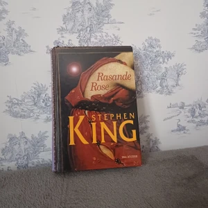 Rasande Rose - Säljer 'Rasande Rose' av Stephen King, en spännande roman om en kvinna som försöker skapa ett nytt liv efter ett mardrömslikt äktenskap. Boken är utgiven av Bra Böcker och har en fängslande handling som utforskar teman av frihet och överlevnad.