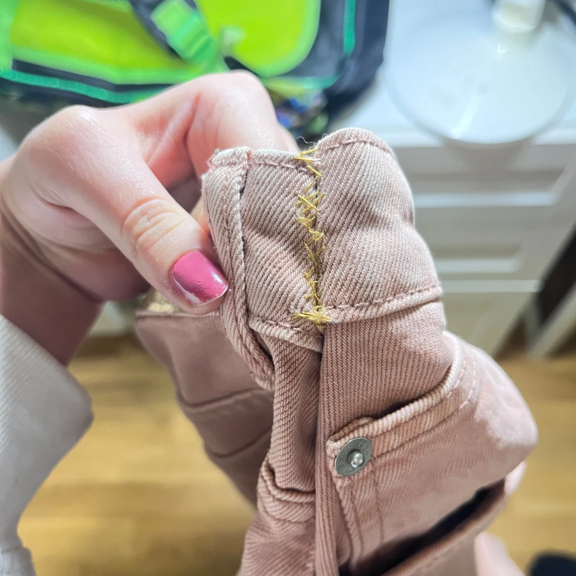 Rosa byxor med raka ben - 2