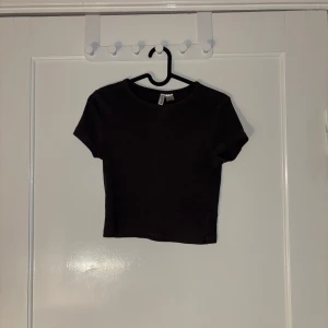 Grå croppad t-shirt - Säljer en stilren grå croppad t-shirt med korta ärmar. Perfekt för en avslappnad look eller att matcha med höga jeans. Enkel och mångsidig topp för alla tillfällen.