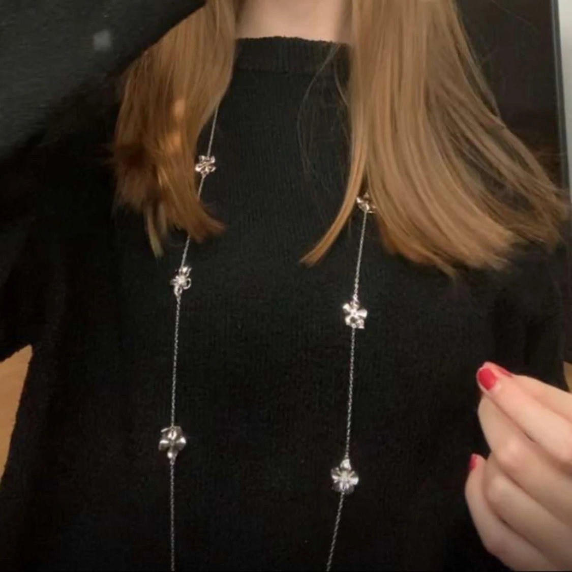 Svart croppad stickad tröja 157 - 2