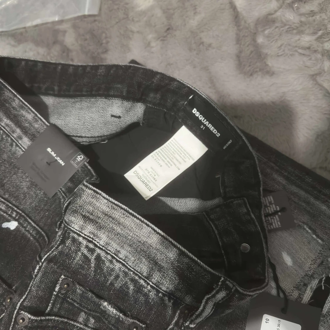 Svarta Dsquared2 jeans med färgstänk - 3