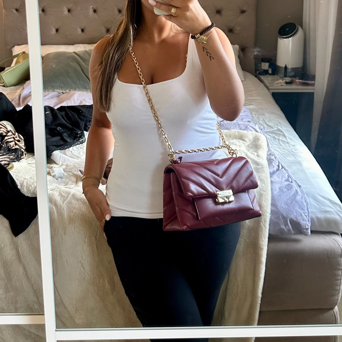 Röd Michael kors väska  - 2