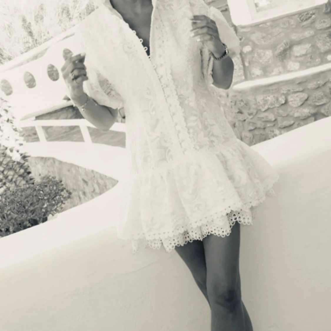 IXIAH Vit Klänning - 1