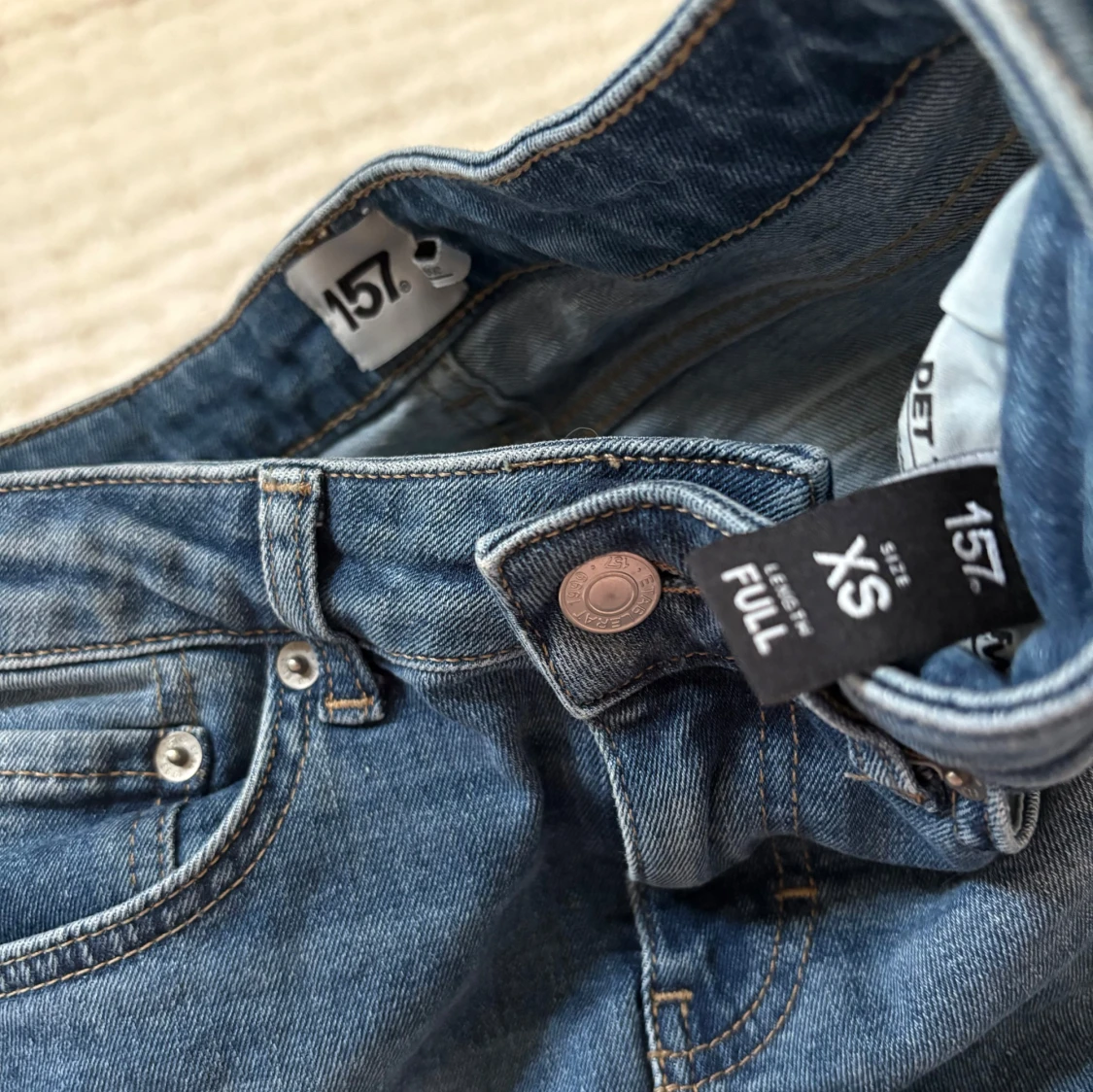 Blå bootcut jeans  - 3