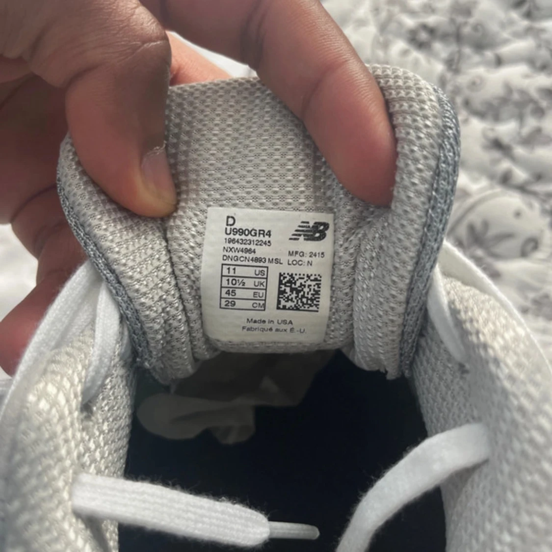 Grå New Balance 990v4 sneakers - 4