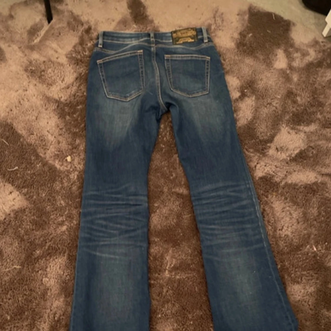 Blå bootcut jeans - 3