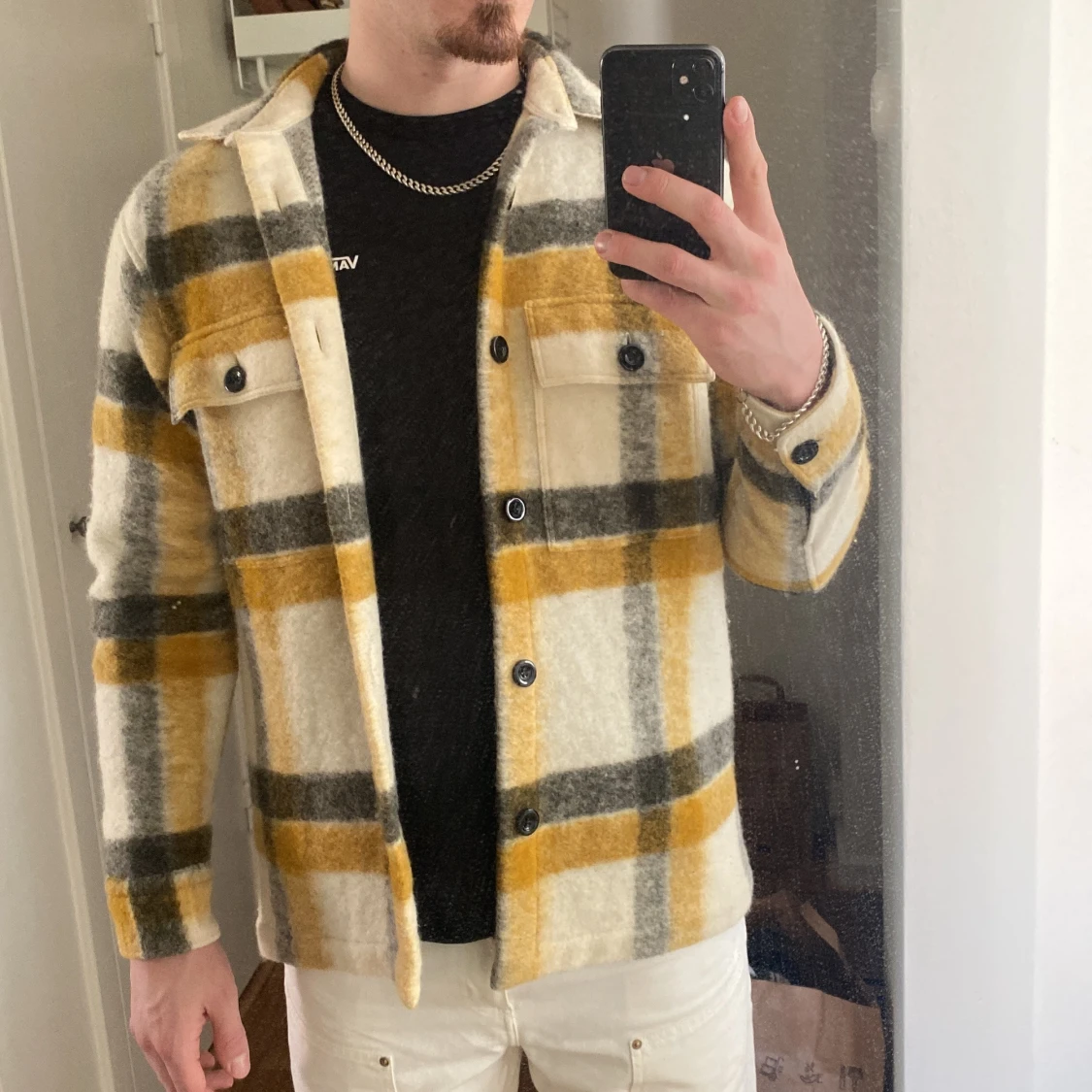 Rutig overshirt från NN07 i ullmix - 4