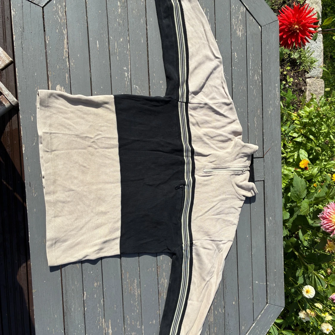 Beige och svart half zip tröja Bruno Altonelli - 4