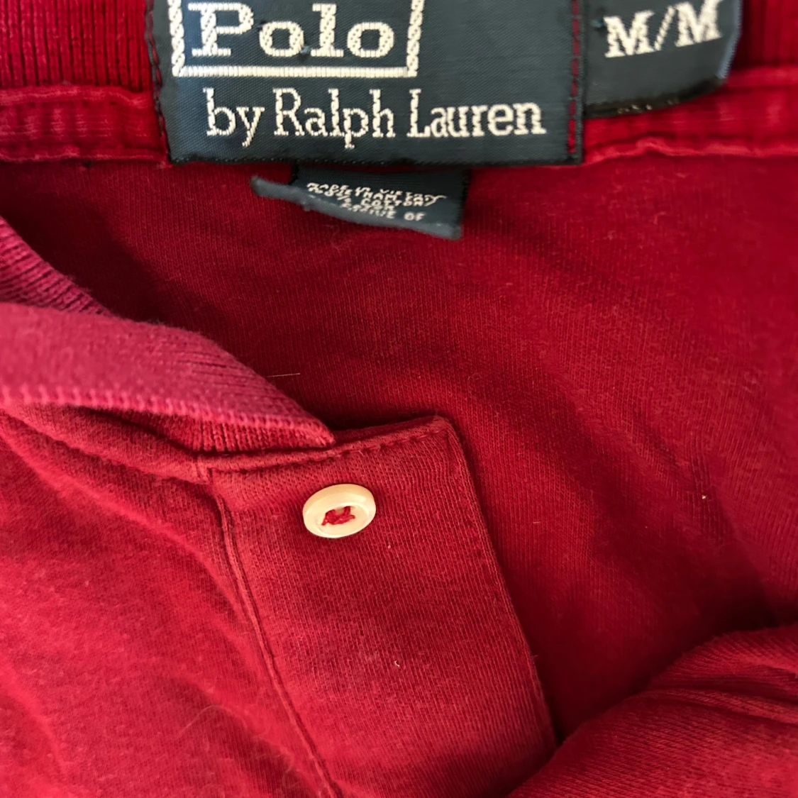 Vinröd pikétröja Polo Ralph Lauren - 3