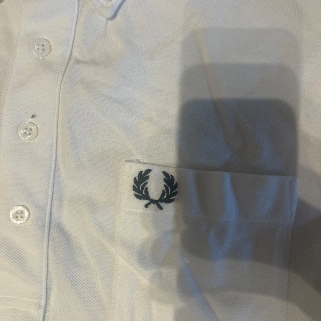 Vit Fred Perry t-shirt med krage XL - 1