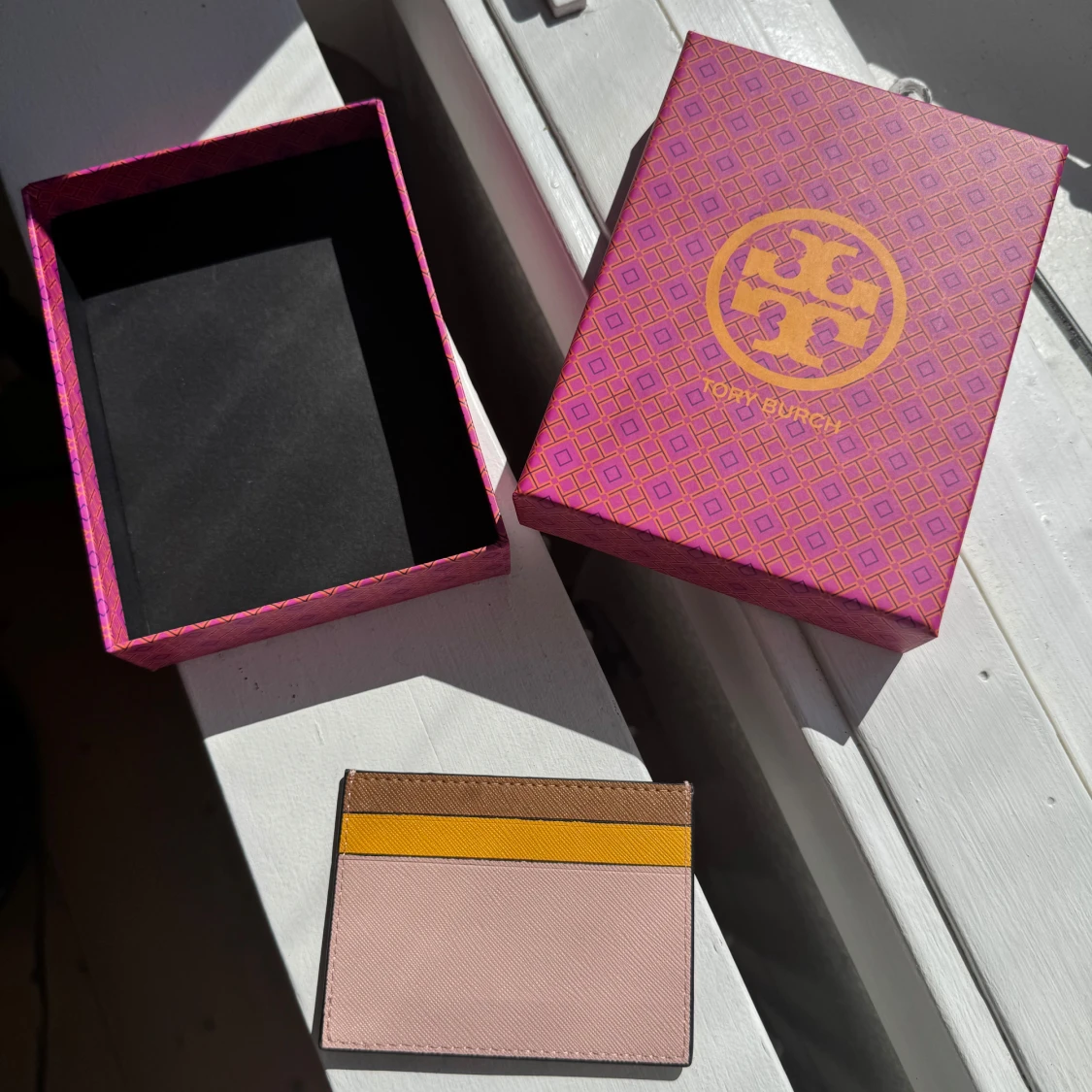 Tory Burch korthållare - Rosa/Gul/Brun - 2