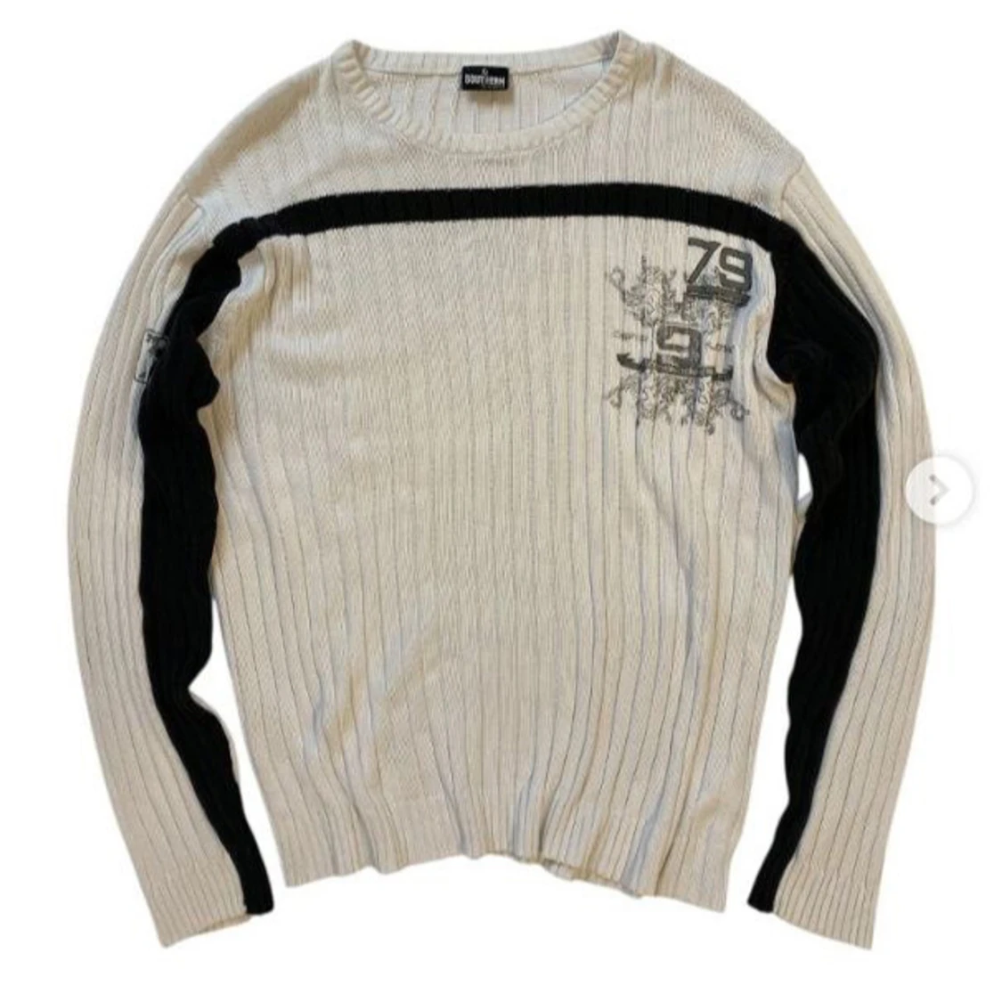 Vit och svart ribbad tröja Southern - 1