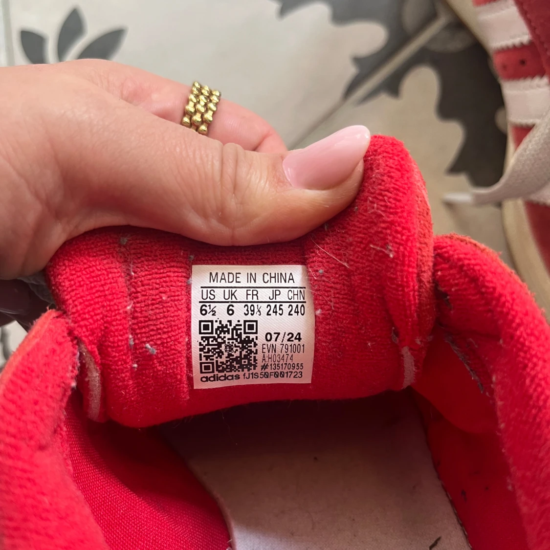 Röda Adidas campus 00s sneakers mocka - 4