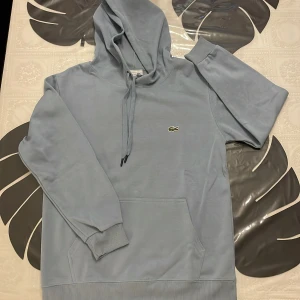 Ljusblå hoodie från Lacoste - Helt ny/oanvänd ljusblå hoodie från Lacoste med klassisk krokodillogga på bröstet. Köpt för 1200kr på Zalando. Säljs pga att den är för liten. Pris går att diskutera! Kontakta mig för frågor!