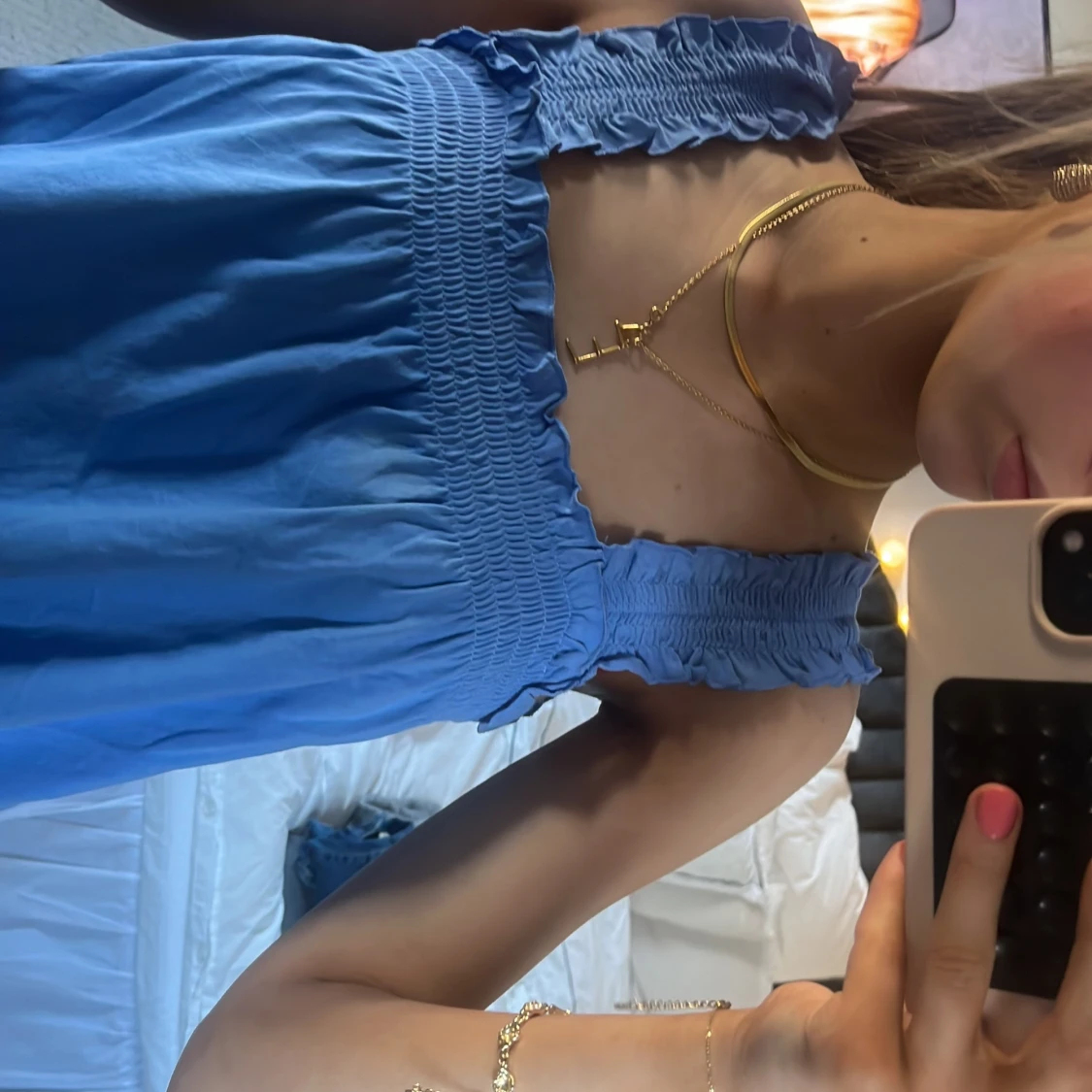 Söt blå sommar blus - 1