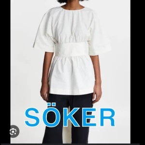 Vit blus med knytband - SÖKER denna fina topp från Rodebjer i storlek XL eller L, om du vill sälja kontakta mig!!!