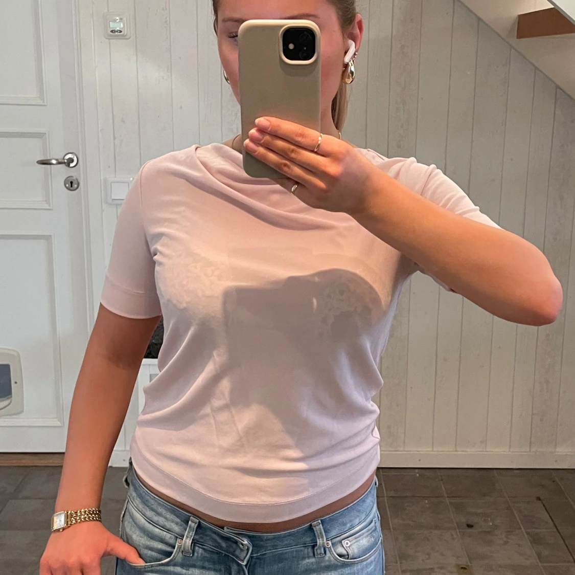 Ljusrosa t-shirt - 1