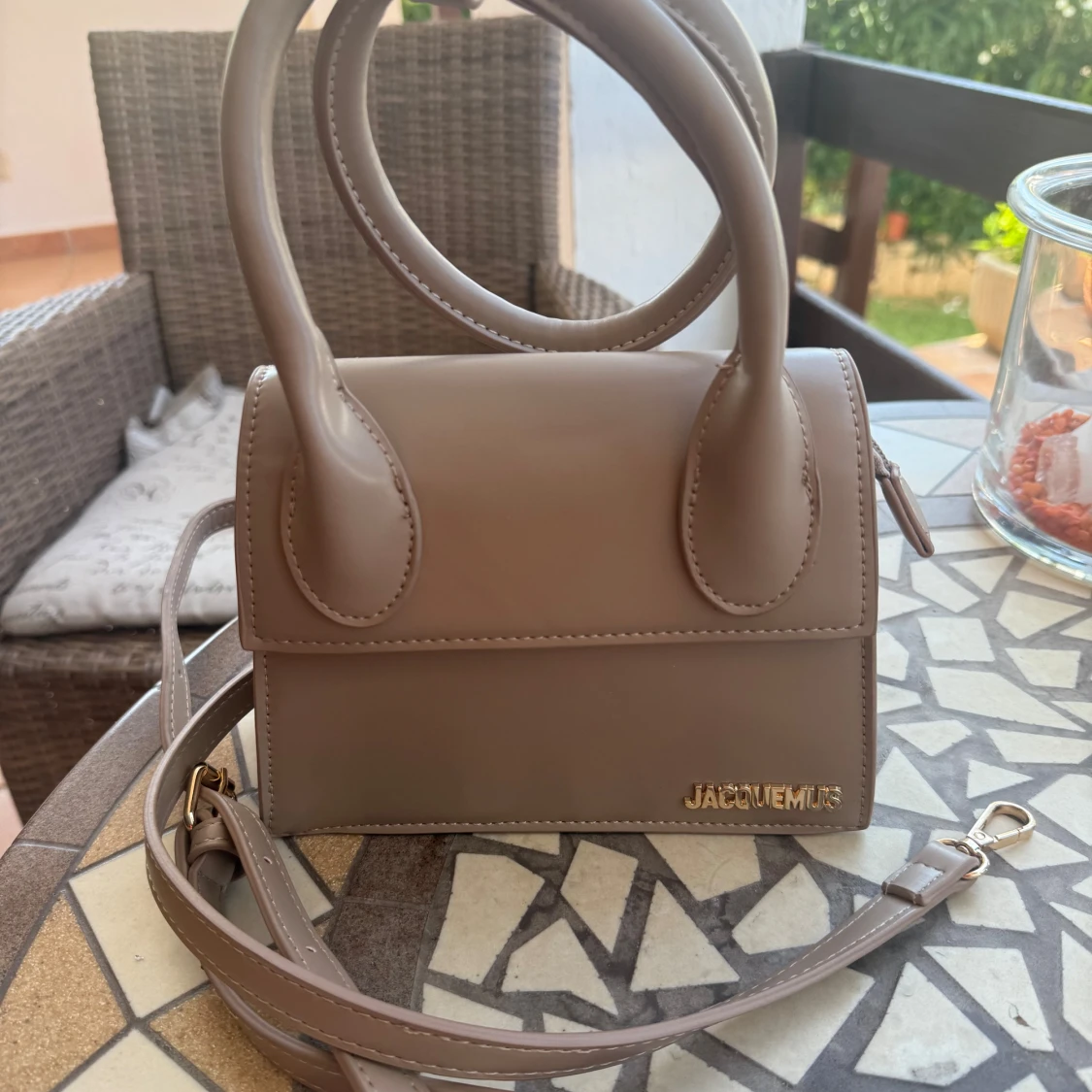 Beige Jacquemus handväska i skinn - 1