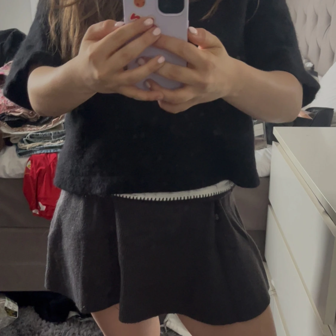 Svart stickad kjol från Zara