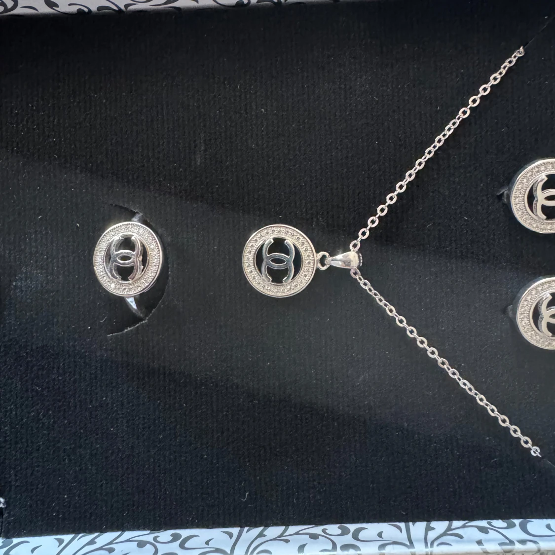 Elegant smyckeset CHANEL i silver  - 2