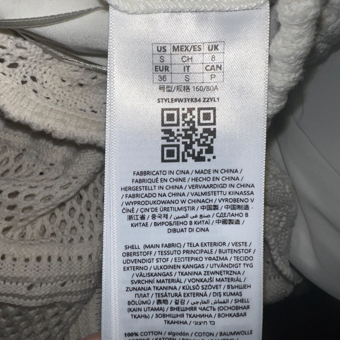 Vit stickad långklänning från Guess - 4