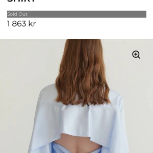 Ljusblå skjorta med knyt och öppen rygg från love is blind  - Snygg ljusblå skjorta med en unik design som har en öppen rygg och knytning. Skjortan har långa ärmar och en klassisk krage. Perfekt för att ge en stilren och modern look. Skjortan är M i storlek men passar även S. Den är helt oanvänd och lappen är på. Den är exakt samma skjorta från love is blind