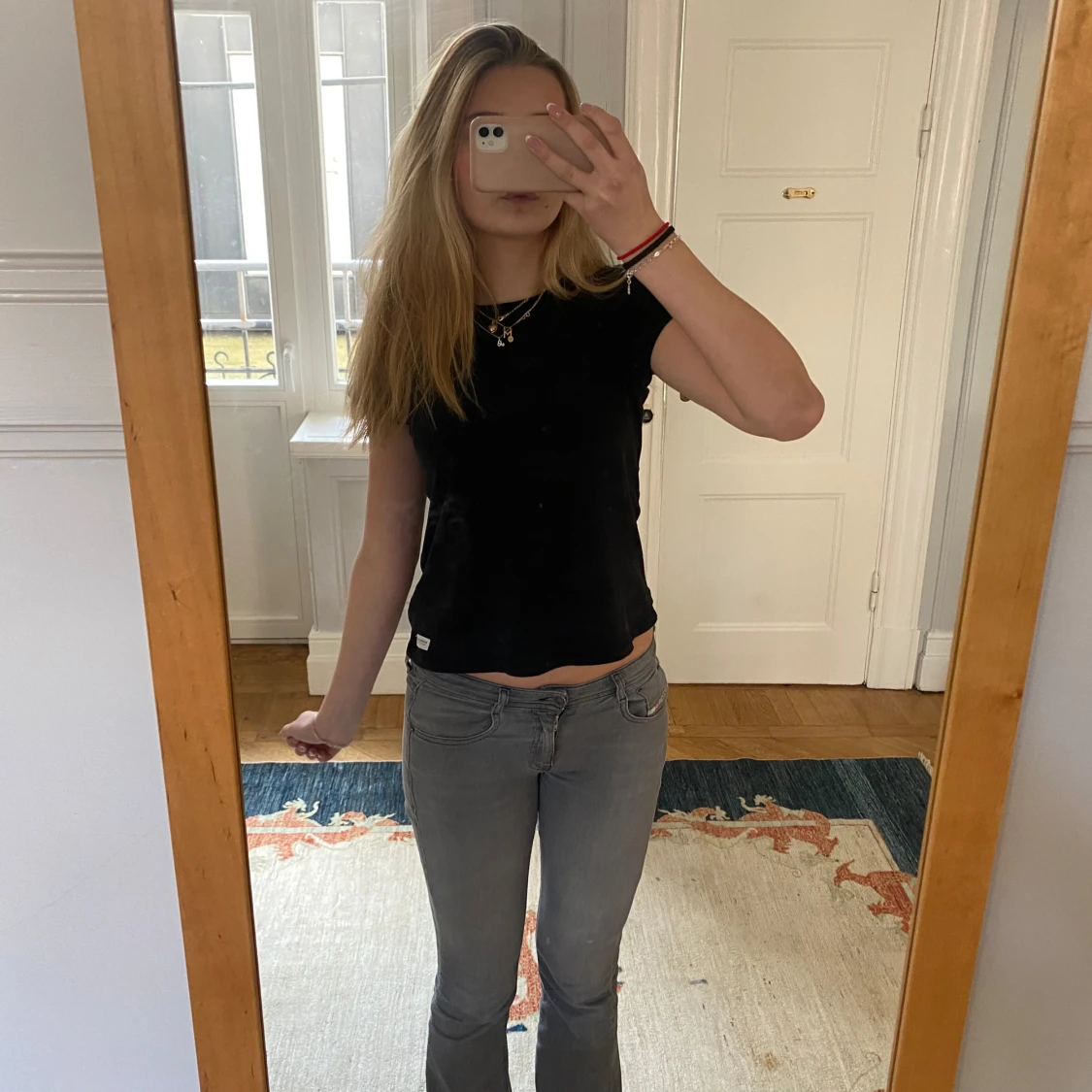 Grå bootcut jeans - 1