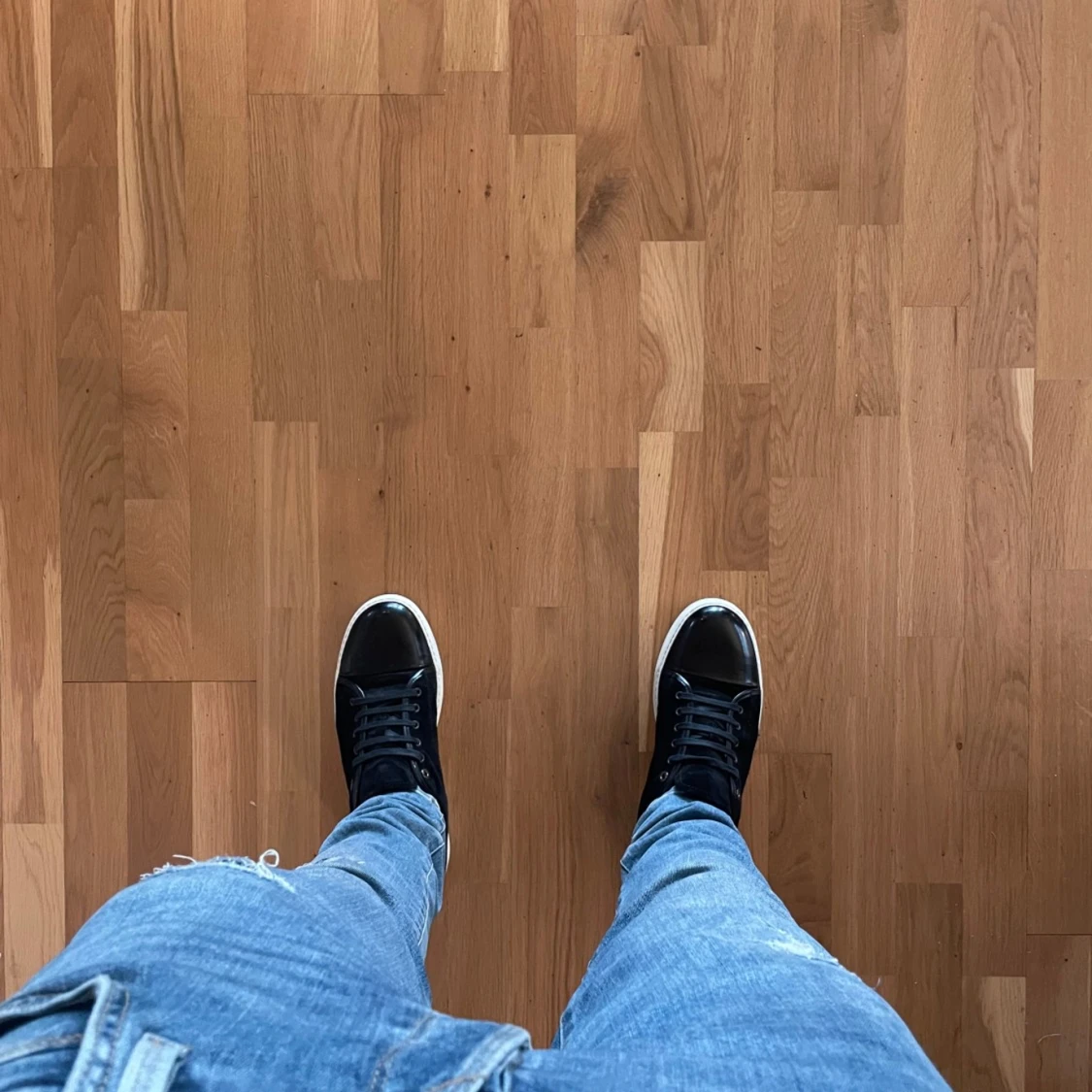 Svarta sneakers från Lanvin cap toe  - 4