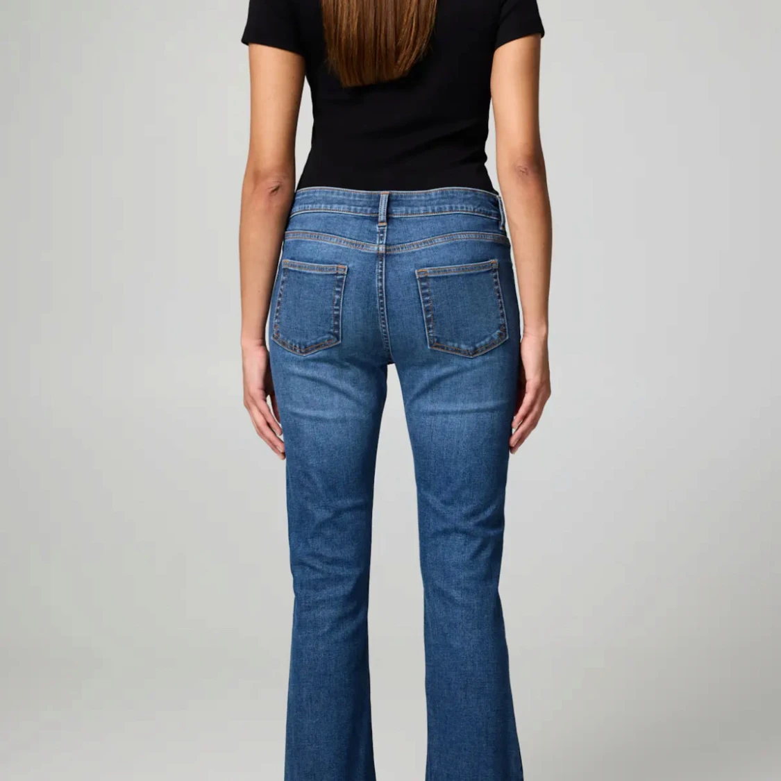 Blå bootcut jeans från bik bok använda 1 gång