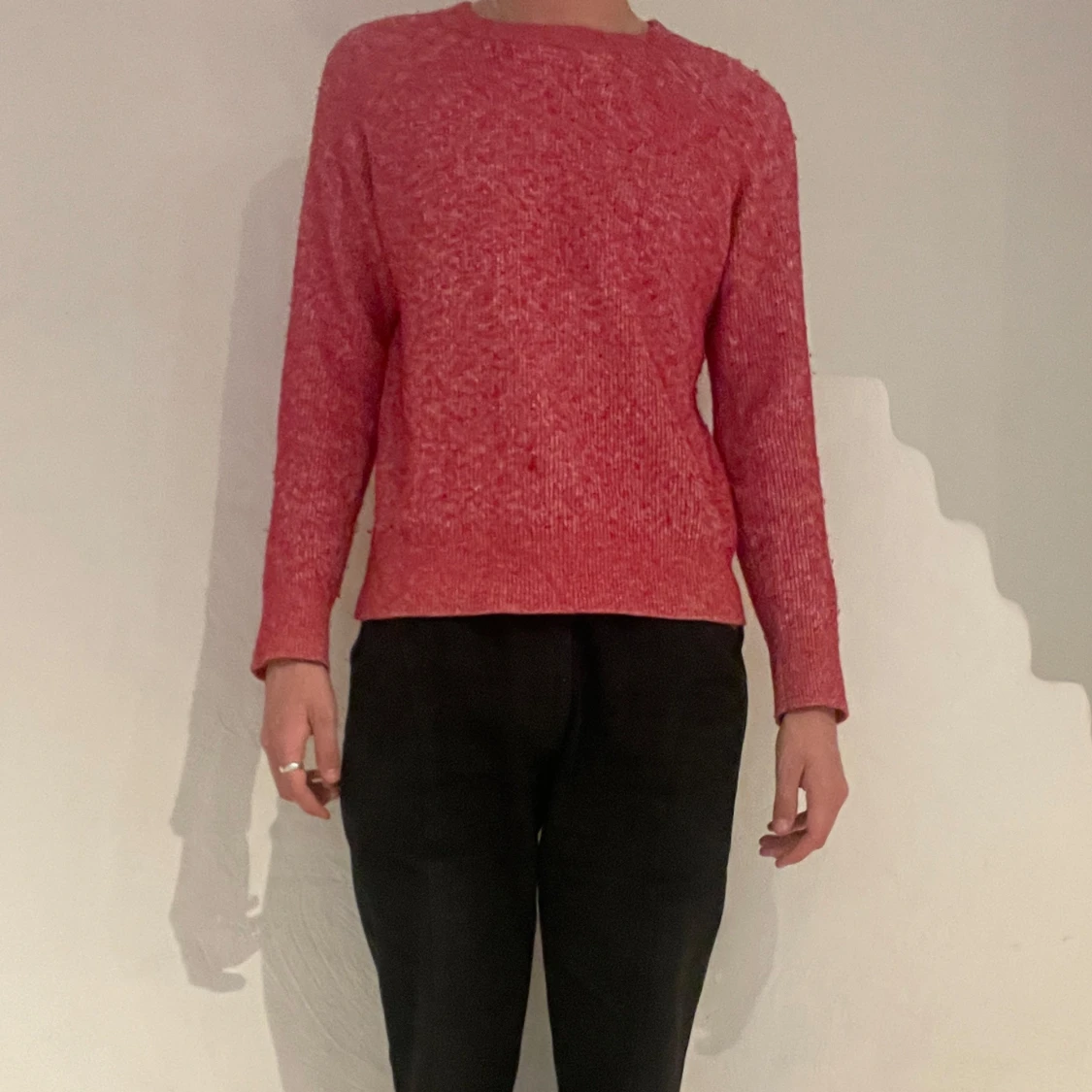 Röd stickad tröja J.Lindeberg M - 1