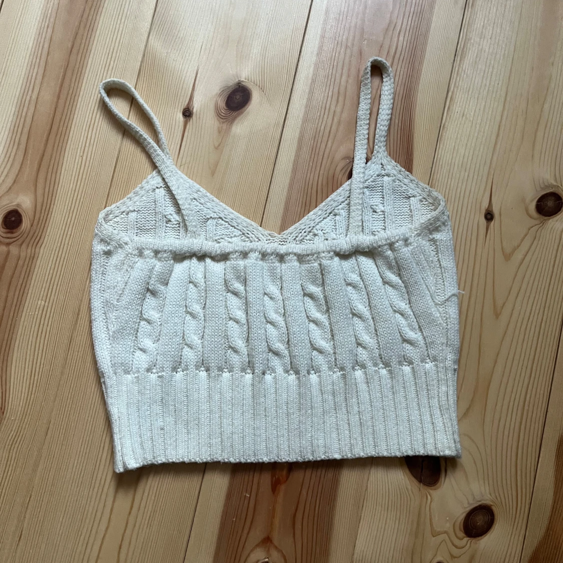 Vit stickad linnetopp från SHEIN - 1