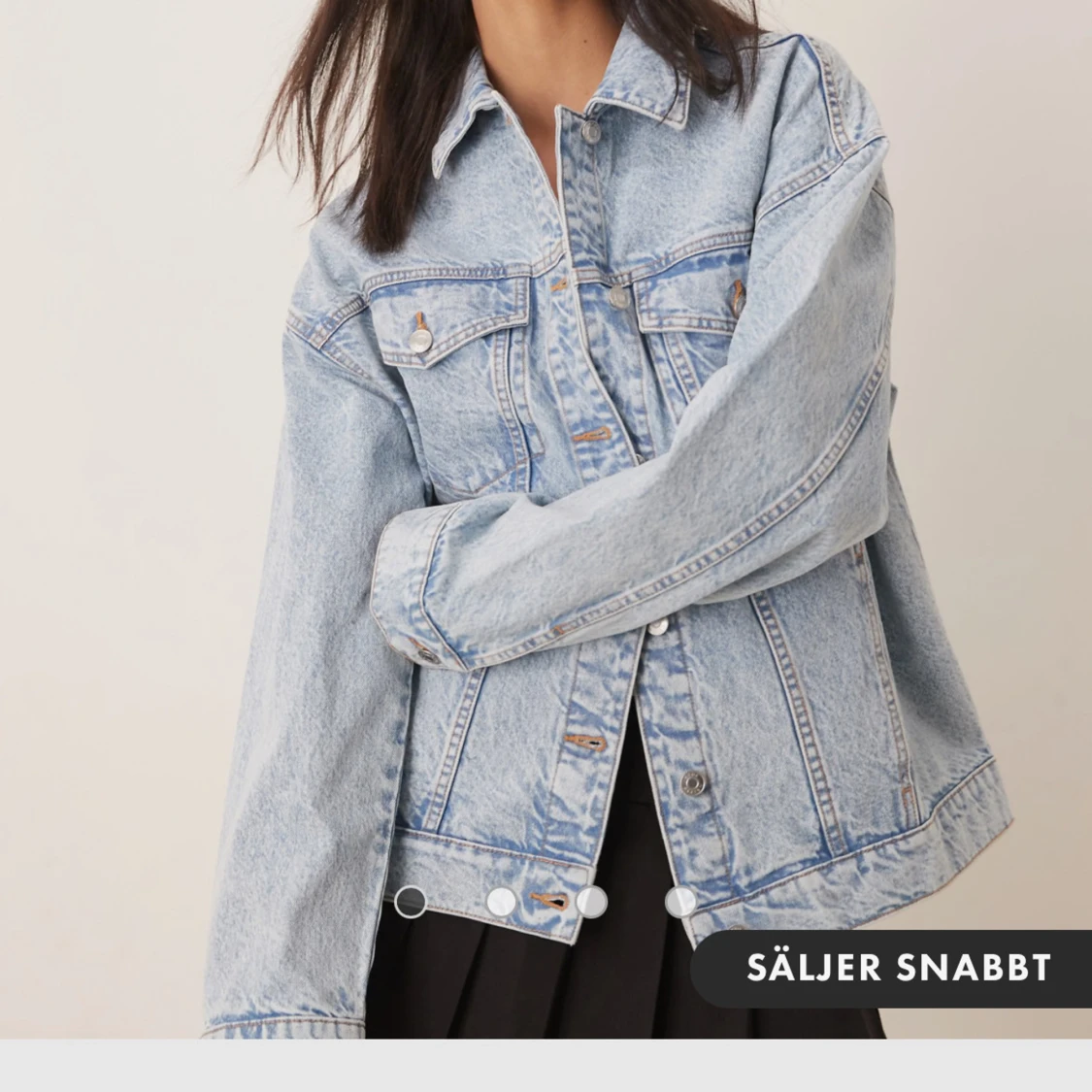 Ljusblå jeansjacka från ASOS DESIGN