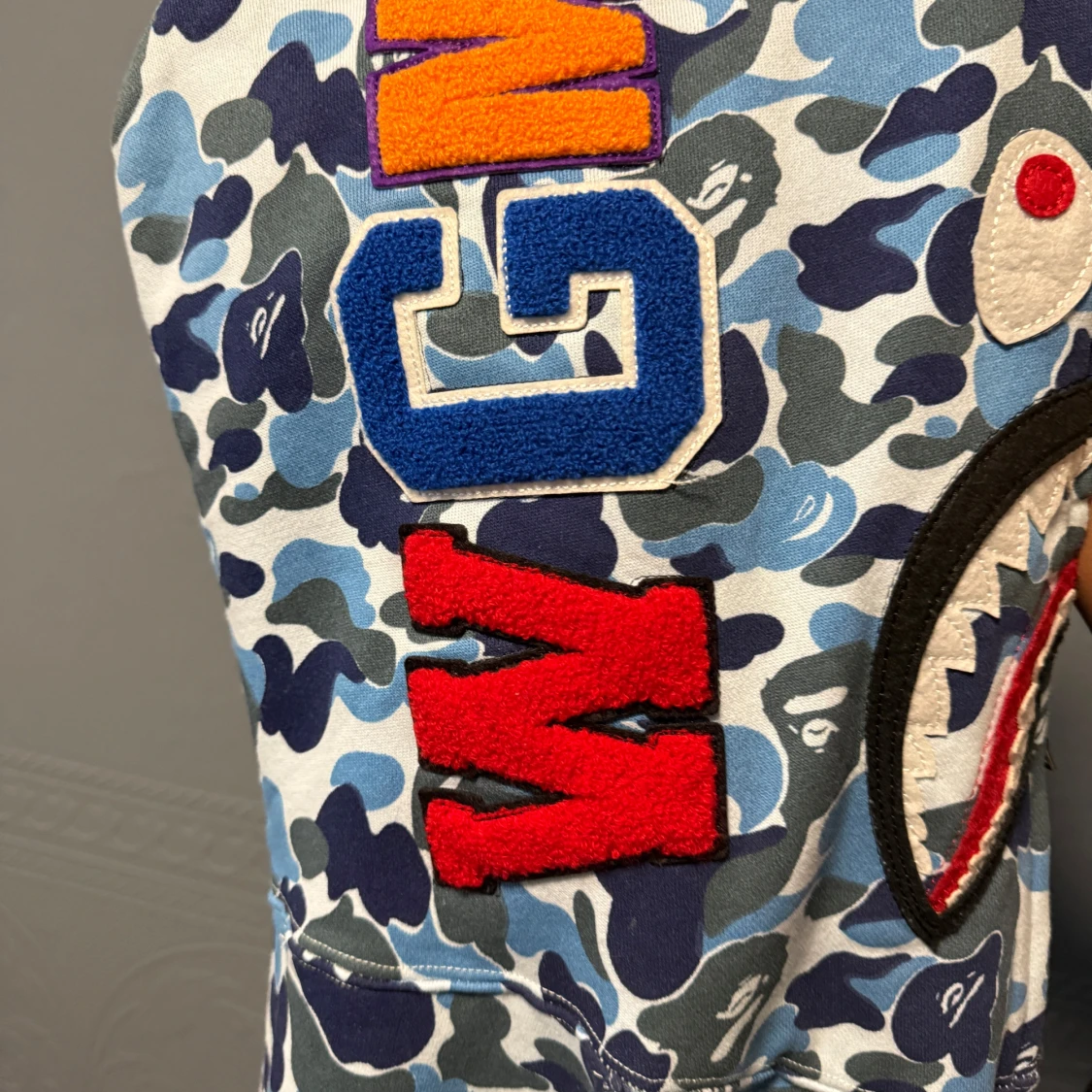 BAPE camo zip hoodie shark S - 3