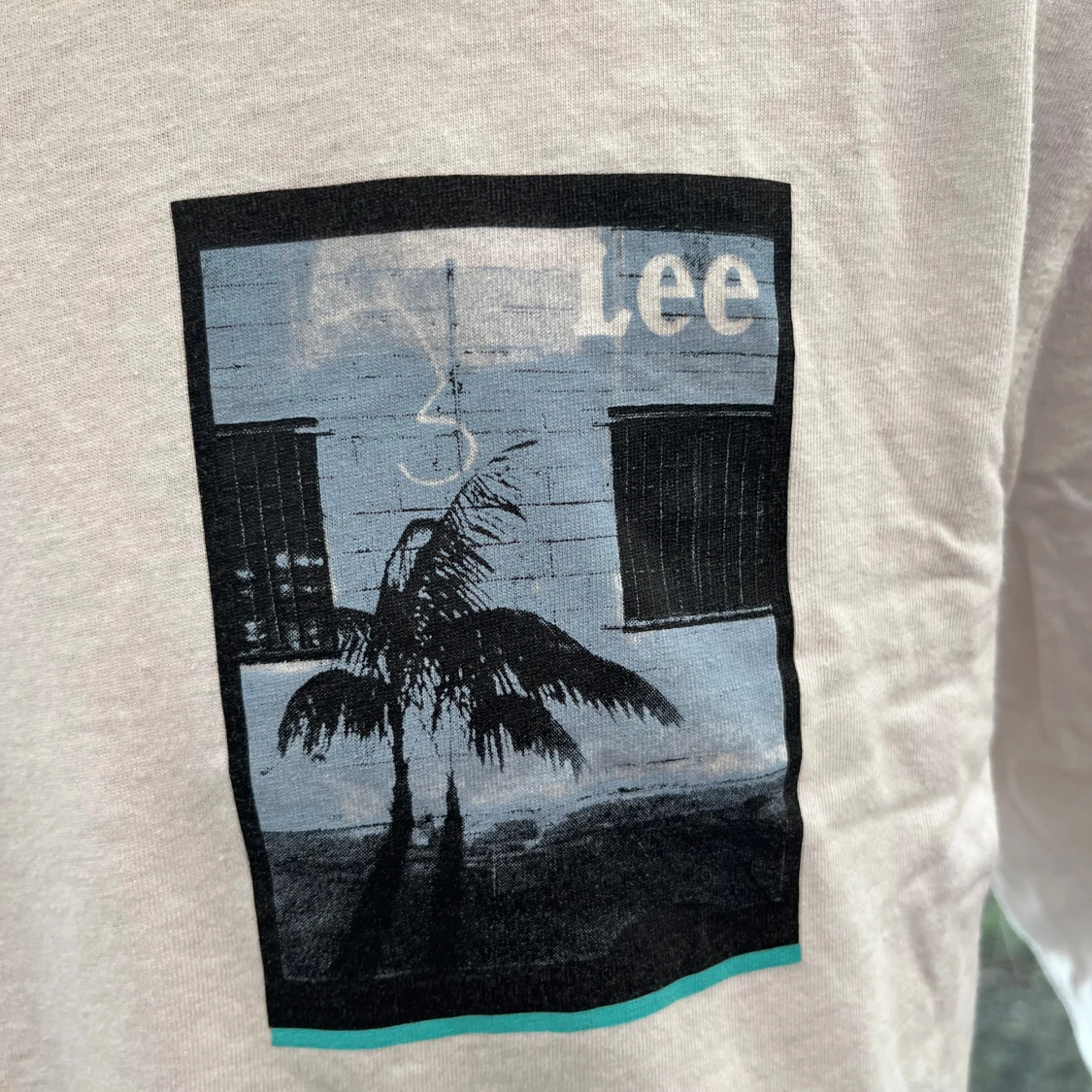 Vit långärmad Lee-tröja med print - 2