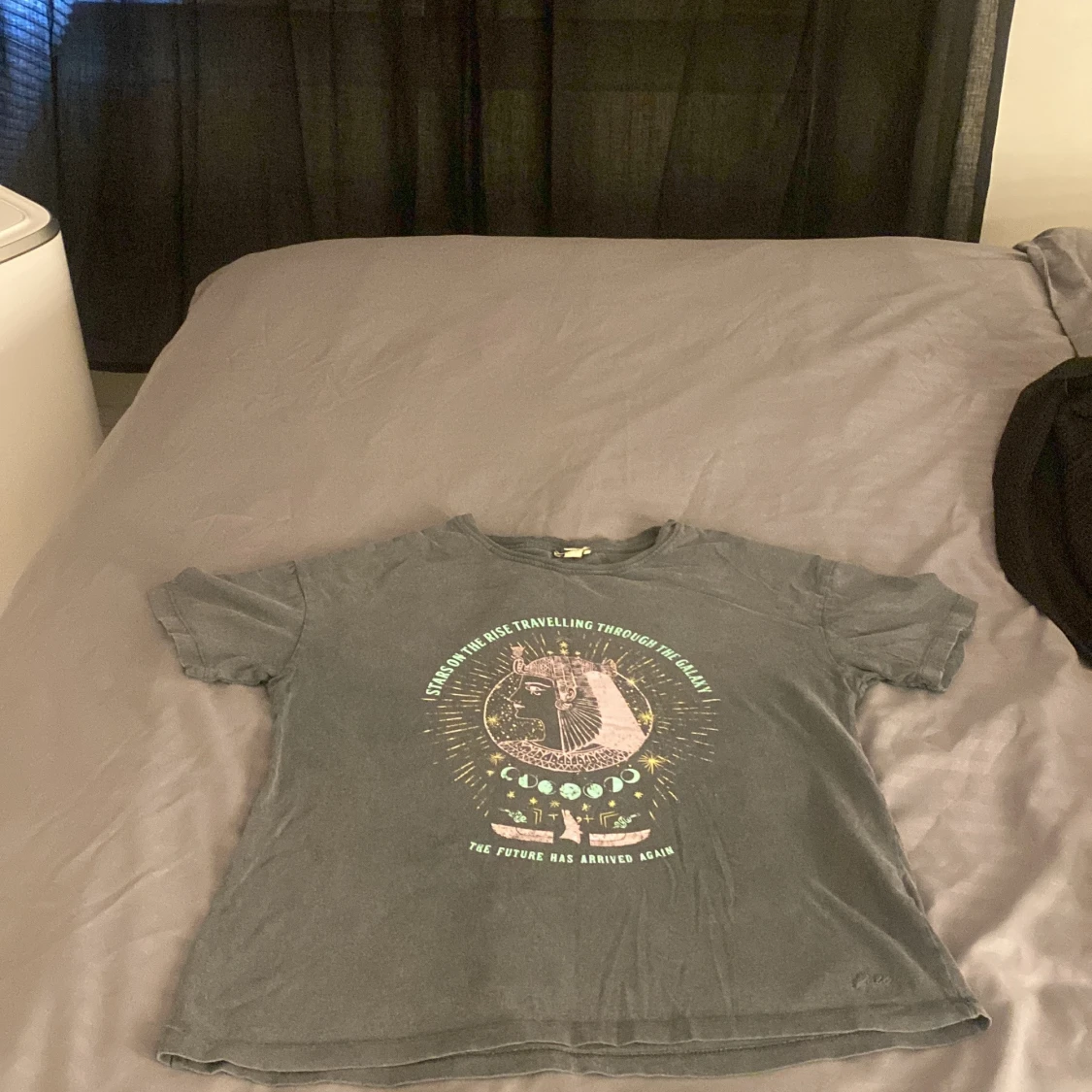 Grå t-shirt med Cleopatra-tryck från Pull&Bear