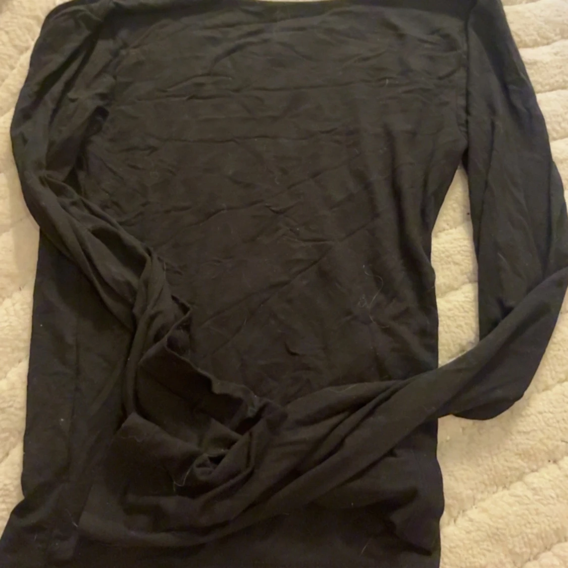 Svart långärmad omlottopp - 2