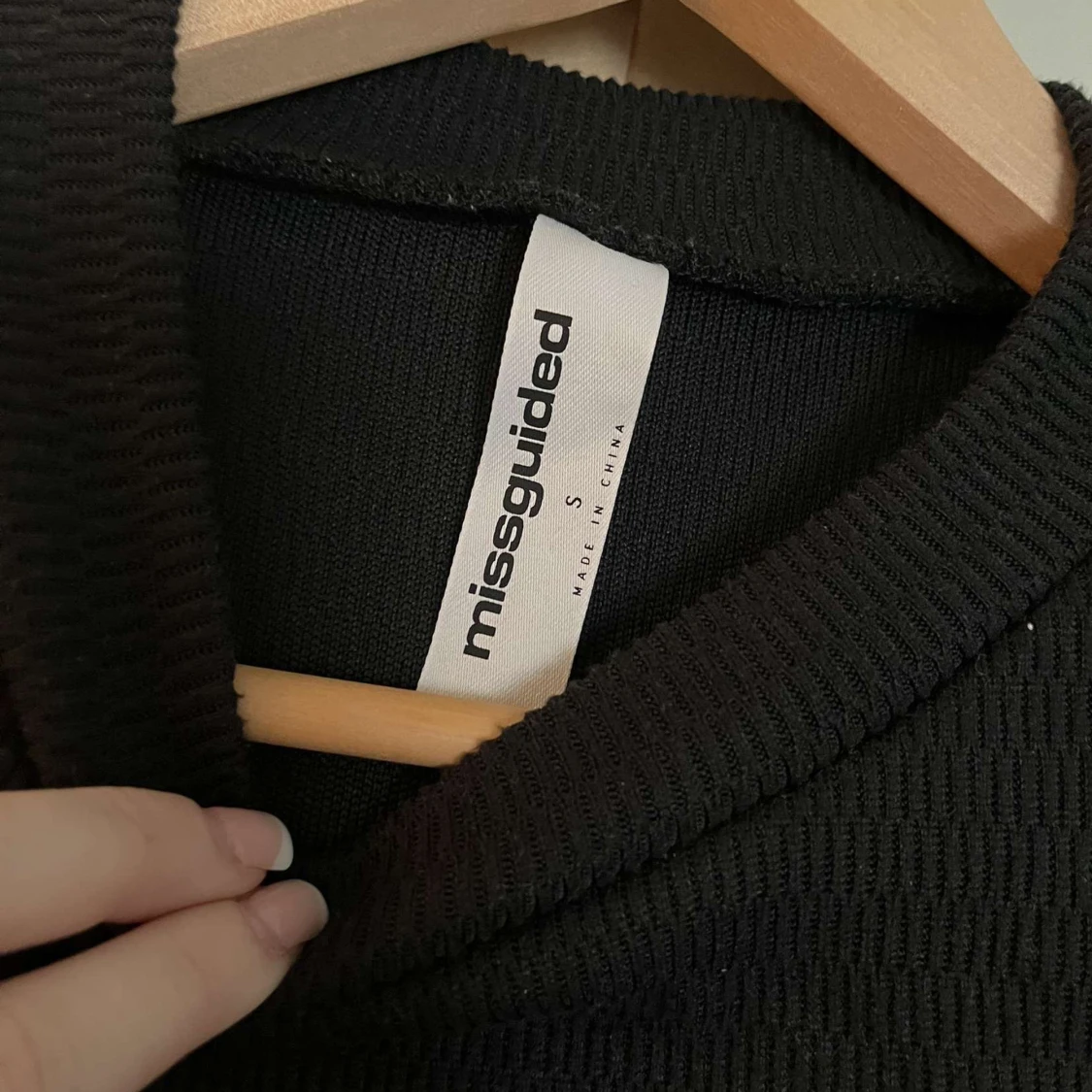 Svart ribbad tröja från Missguided - 2