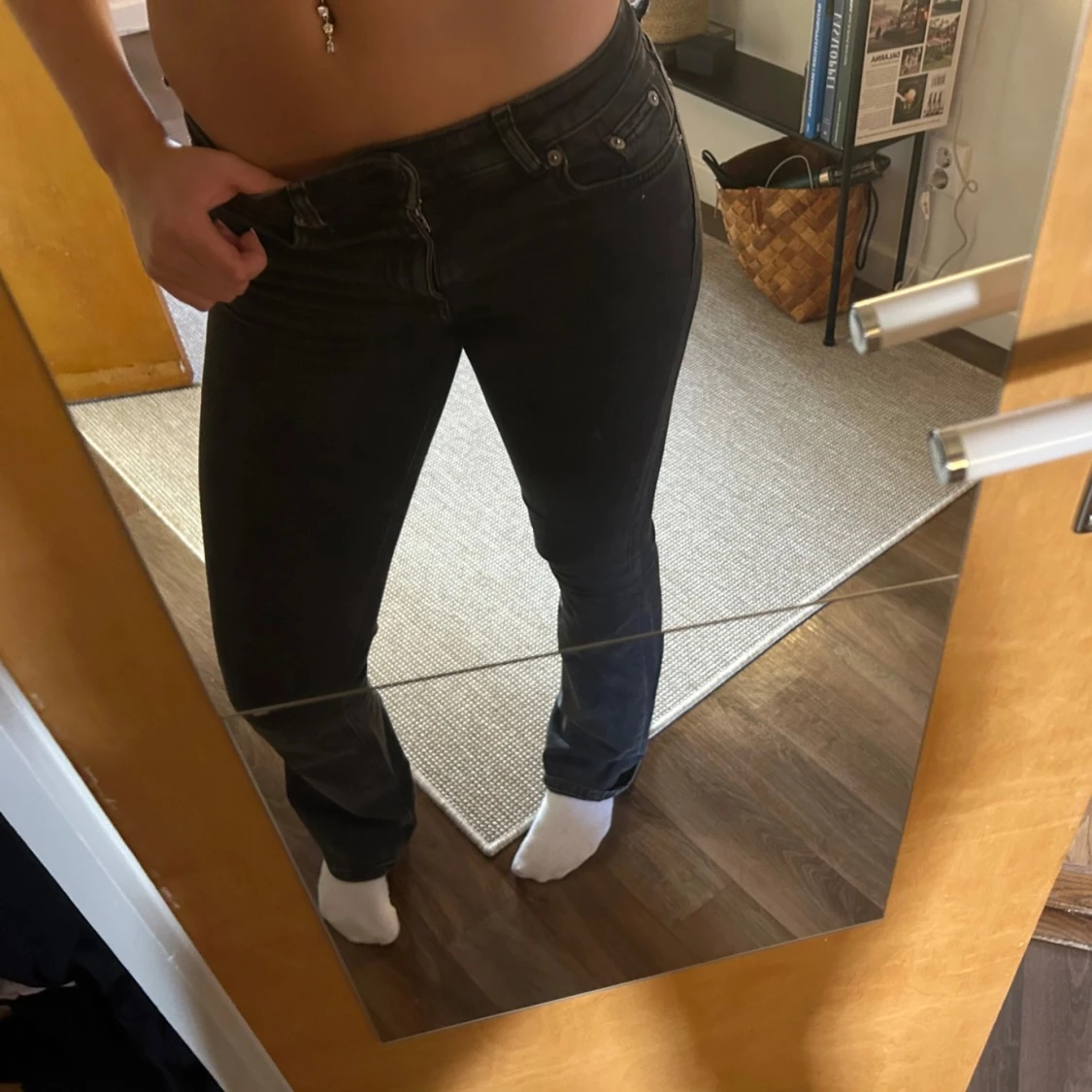 Svarta jeansbyxor - 91