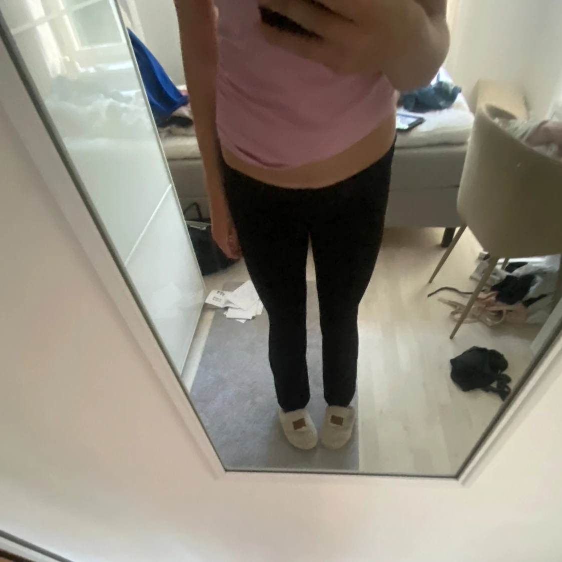 Svarta kostymbyxor bootcut - 1