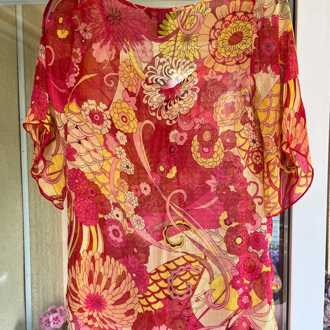 Blommig blus från H&M i mesh - 1