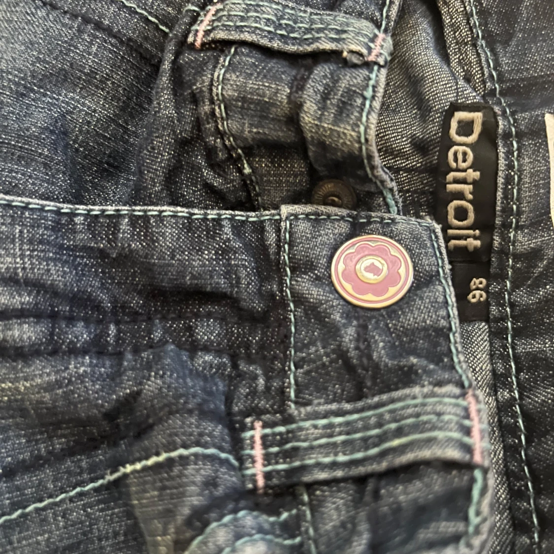 Blå cargopants från Detroit, stl 86( barn st) - 2