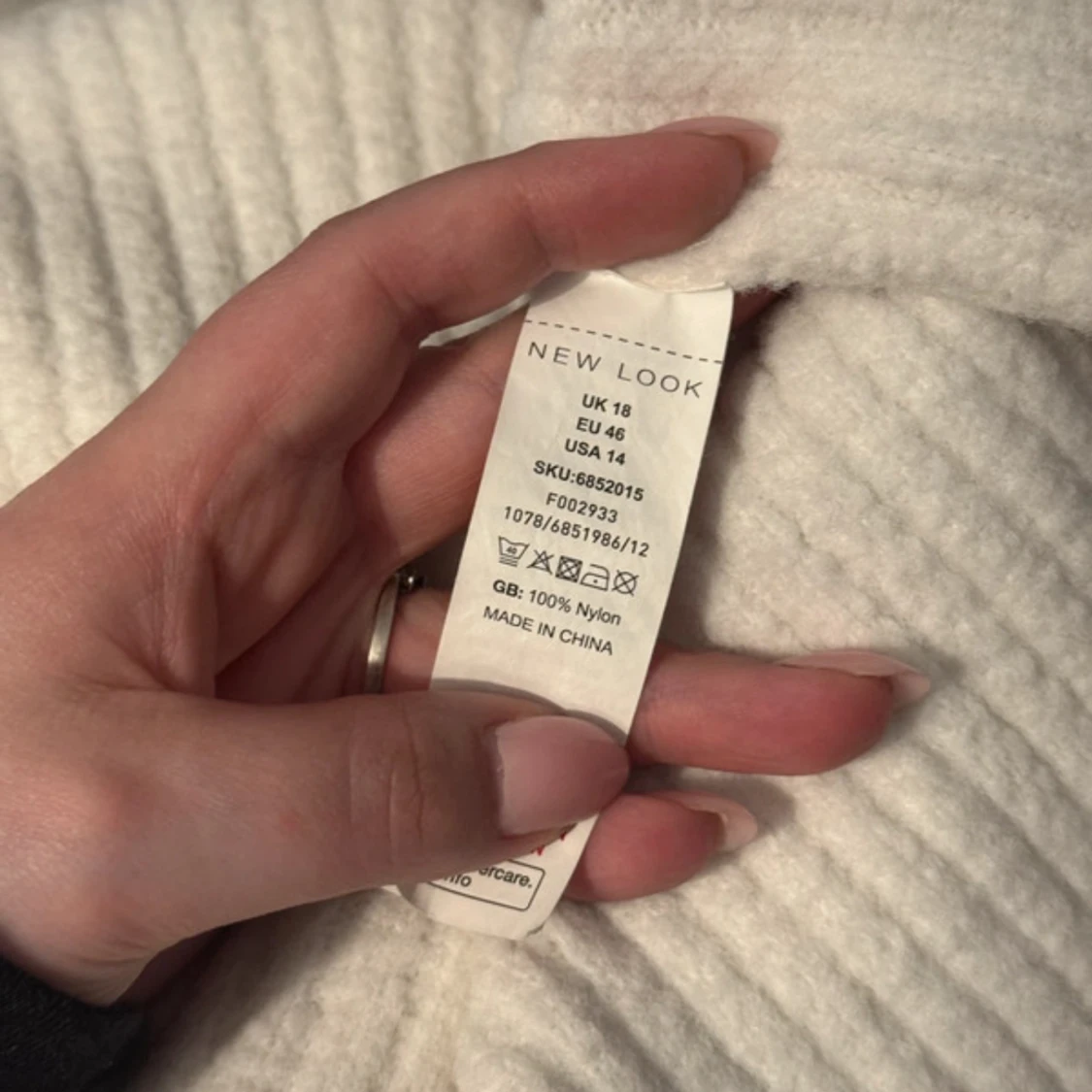 Vit ribbad stickad tröja New Look - 4