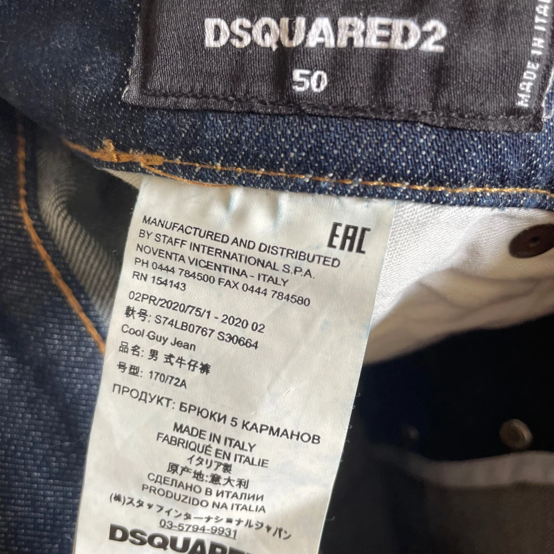 Dsquared2 blå jeans med patch - 4