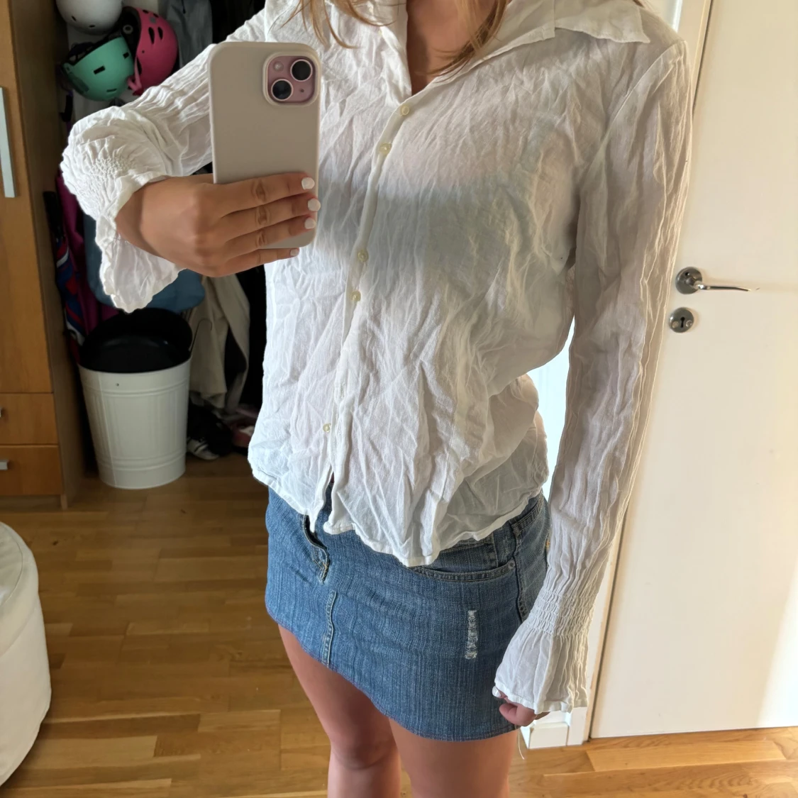 Vit blus i linne från Sisters Point - 1