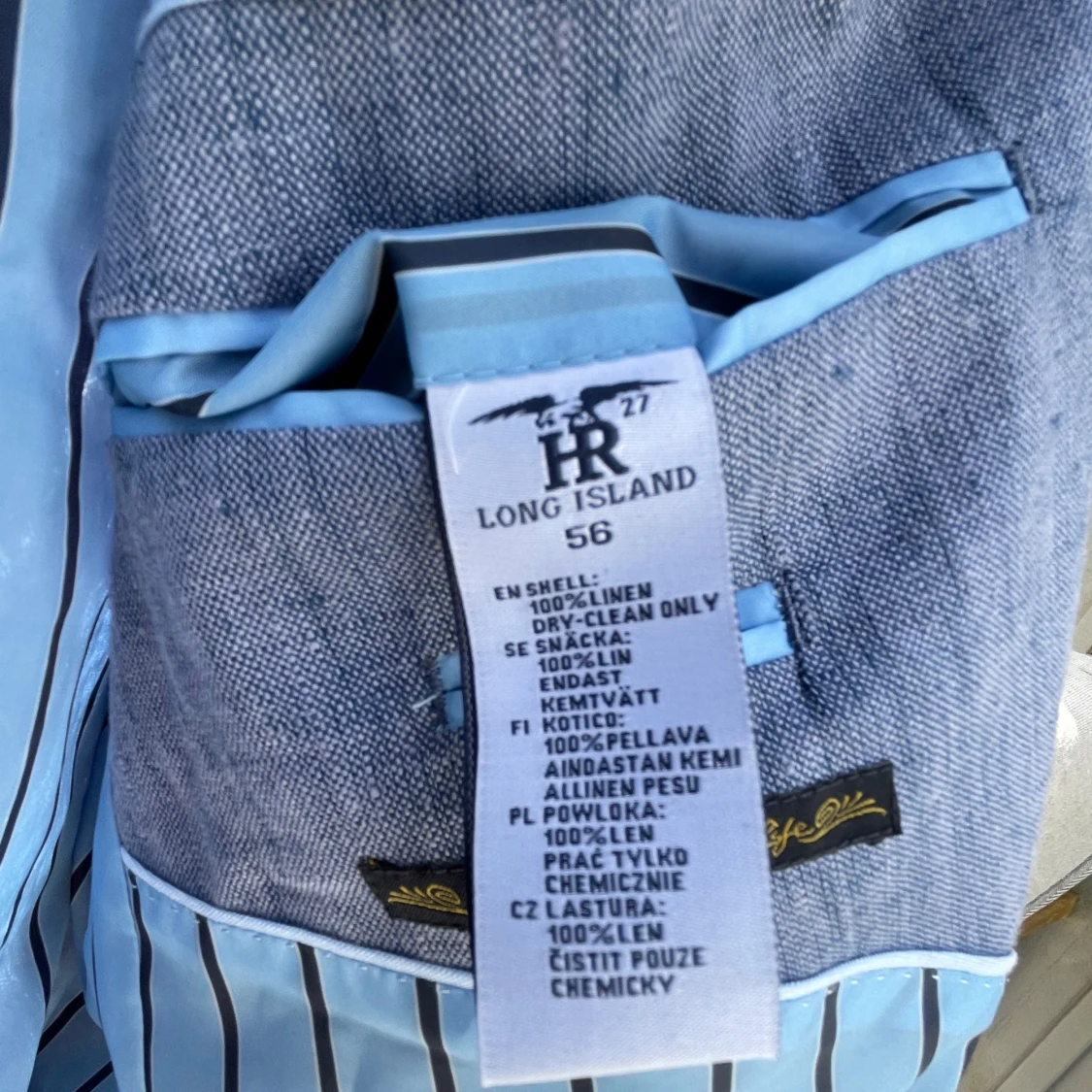 Blå linnekavaj Hampton Republic 56 - 4