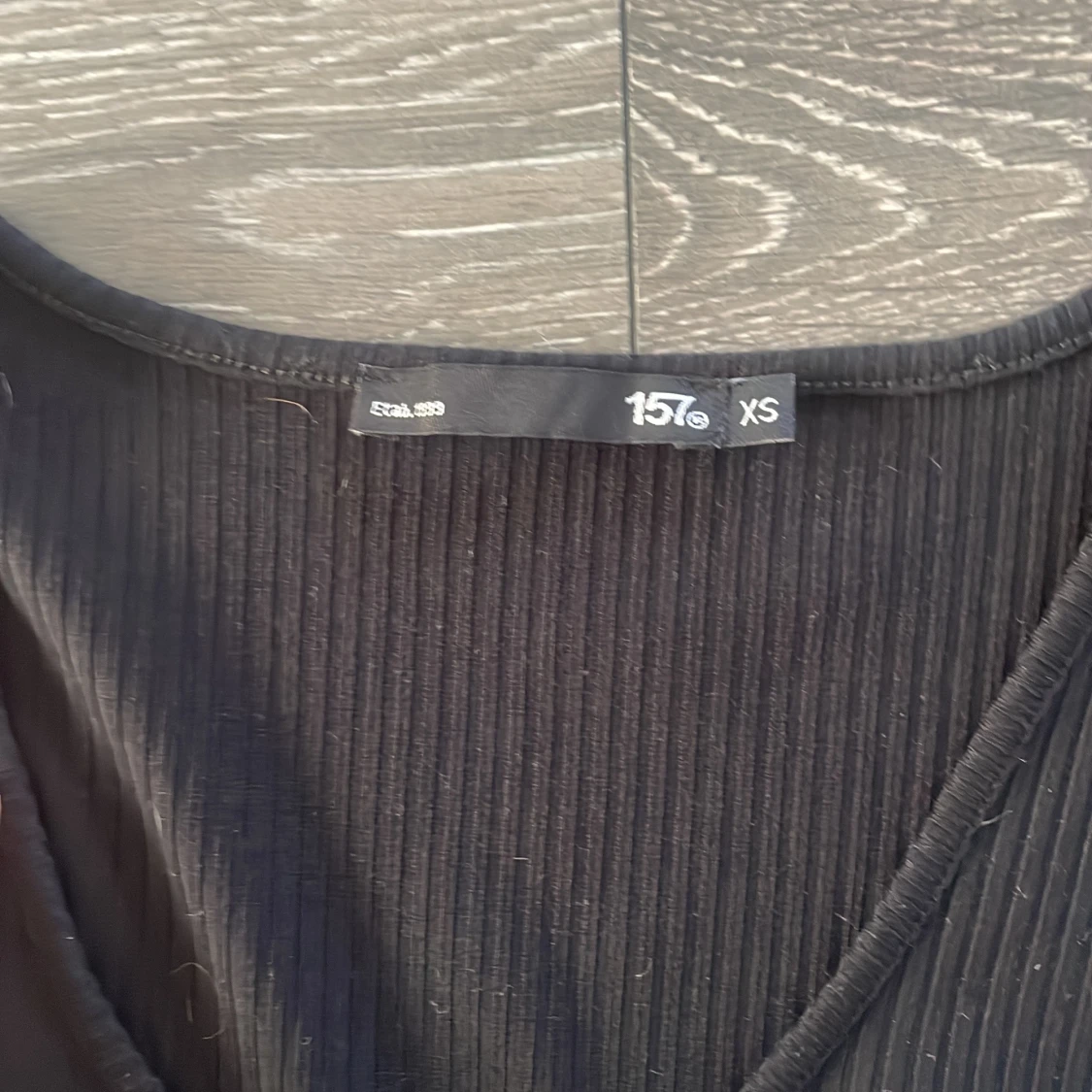 Svart ribbad långklänning 157 XS - 2