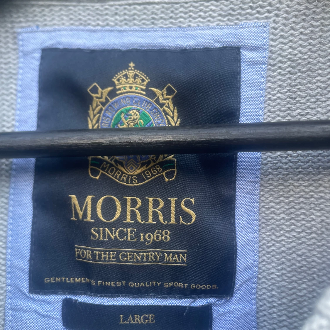 Grå stickad tröja Morris Union Jack - 2