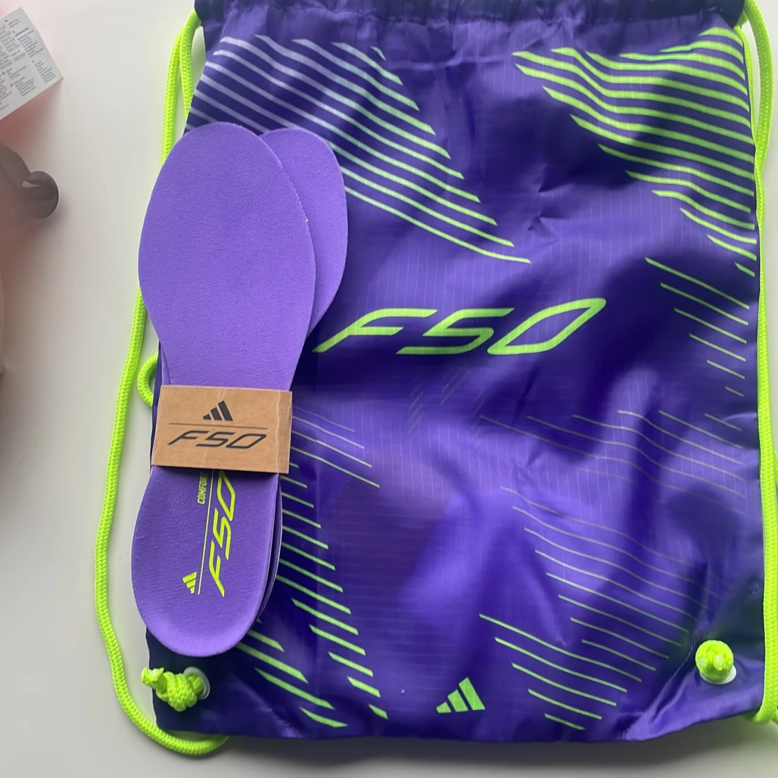 Adidas F50 lila och lime fotbollsskor - 2