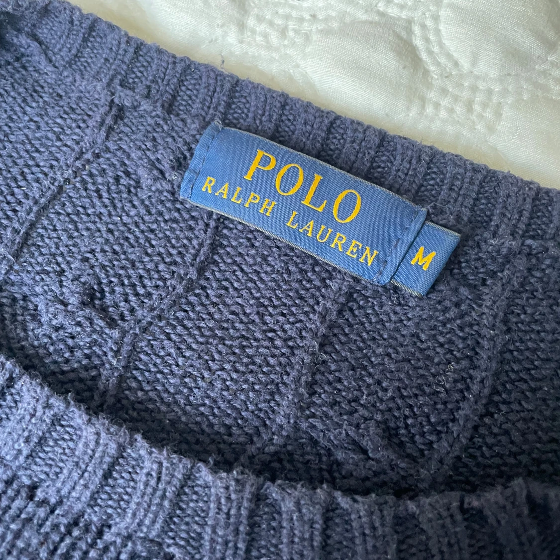 Marinblå kabelstickad tröja Polo Ralph Lauren - 1